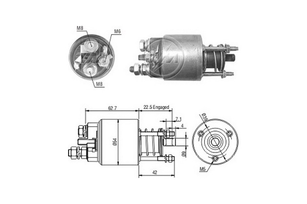 Solenoid, electromotor ZM4395 ERA