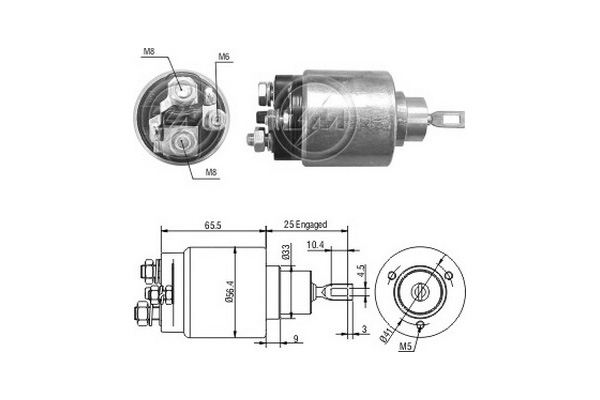 Solenoid, electromotor ZM4473 ERA