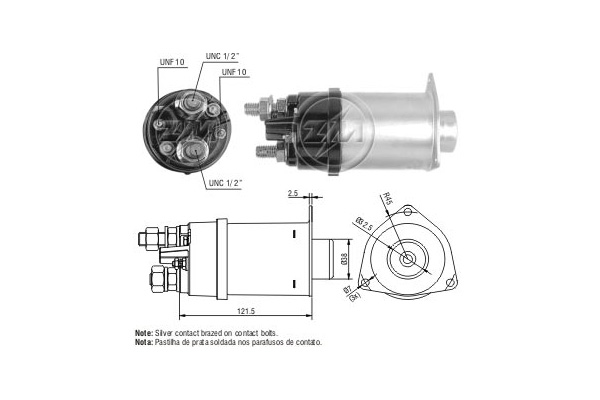 Solenoid, electromotor ZM462 ERA
