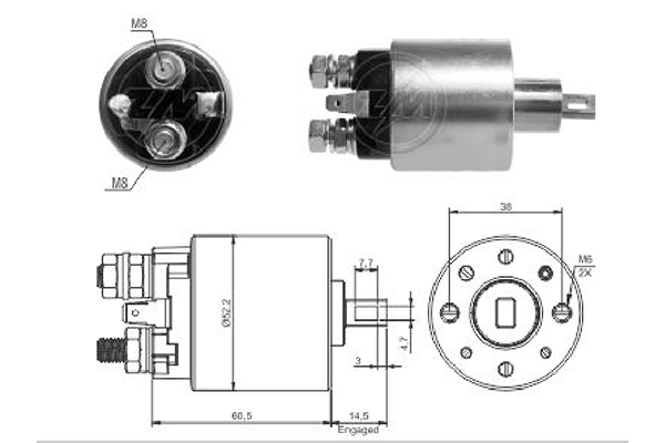 Solenoid, electromotor ZM4719 ERA