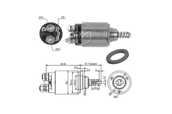 Solenoid, electromotor ZM4744 ERA