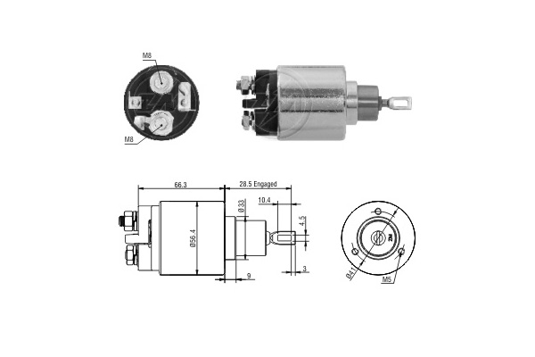 Solenoid, electromotor ZM4773 ERA