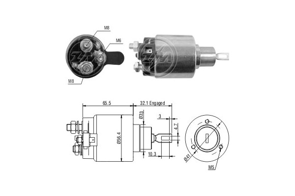 Solenoid, electromotor ZM477 ERA