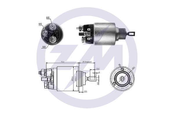 Solenoid, electromotor ZM5381 ERA