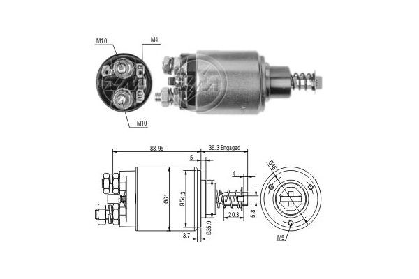 Solenoid, electromotor ZM538 ERA