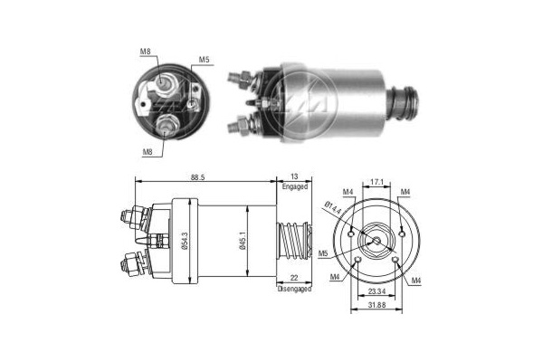 Solenoid, electromotor ZM561 ERA