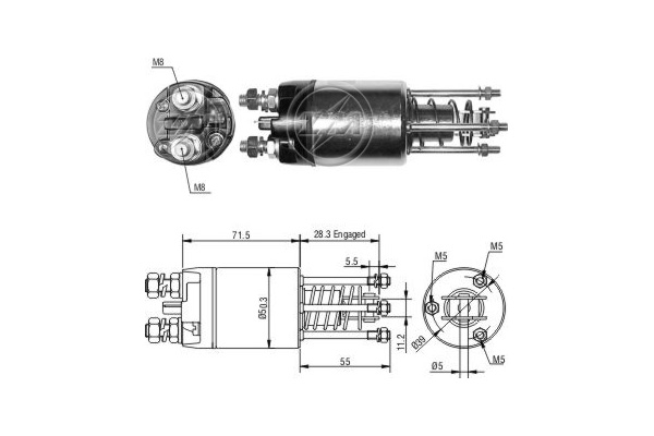 Solenoid, electromotor ZM5651 ERA