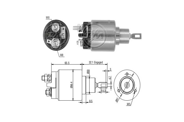 Solenoid, electromotor ZM575C ERA