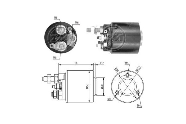 Solenoid, electromotor ZM590 ERA