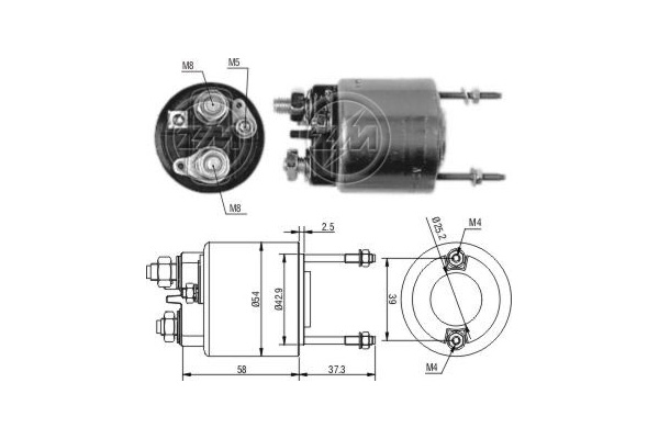 Solenoid, electromotor ZM596 ERA