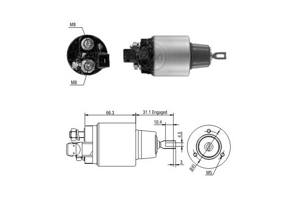 Solenoid, electromotor ZM5972 ERA