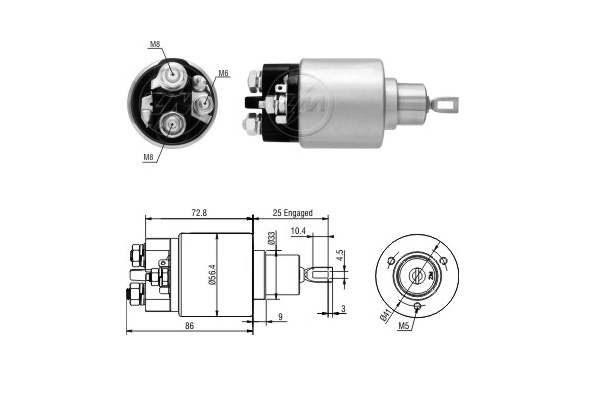 Solenoid, electromotor ZM5973 ERA