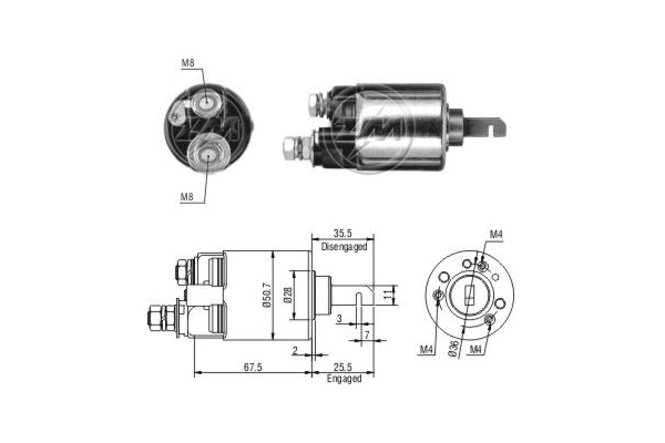 Solenoid, electromotor ZM602 ERA
