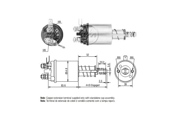 Solenoid, electromotor ZM613 ERA