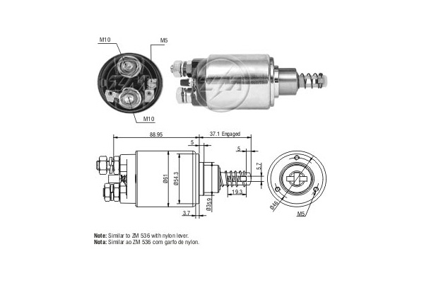 Solenoid, electromotor ZM636 ERA