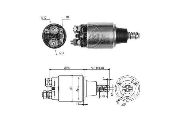 Solenoid, electromotor ZM638 ERA