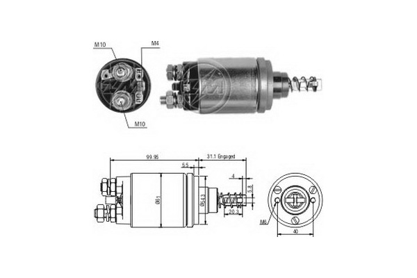 Solenoid, electromotor ZM642 ERA