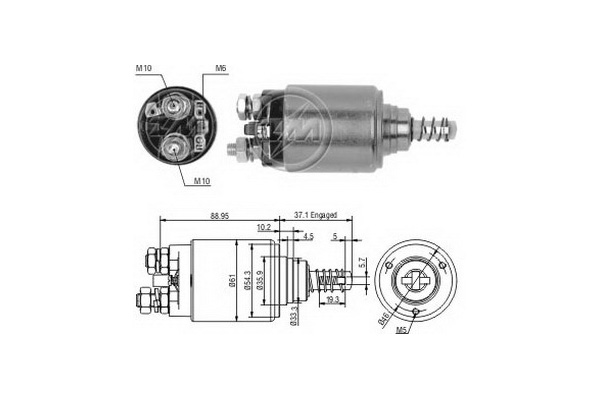 Solenoid, electromotor ZM645 ERA