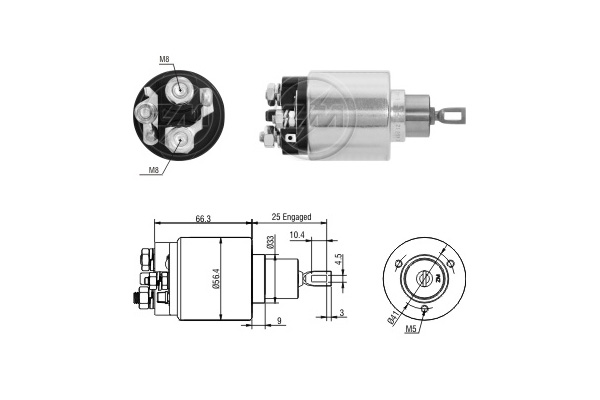 Solenoid, electromotor ZM6473 ERA