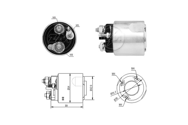 Solenoid, electromotor ZM6492 ERA