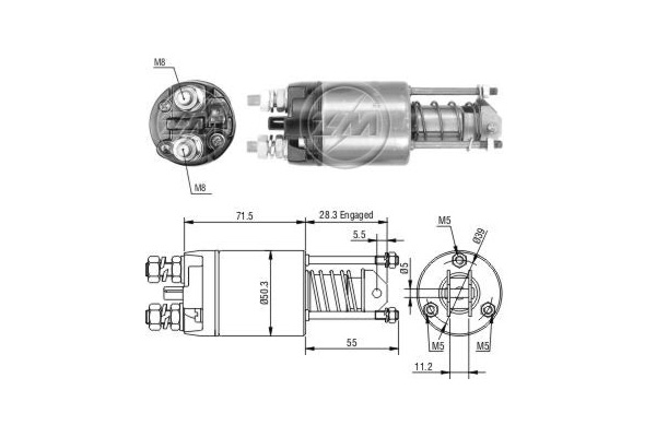 Solenoid, electromotor ZM651 ERA