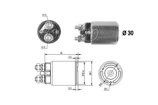 Solenoid, electromotor ZM654 ERA