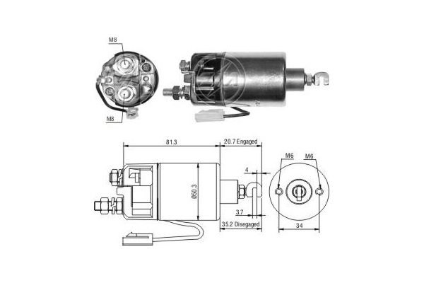 Solenoid, electromotor ZM662 ERA