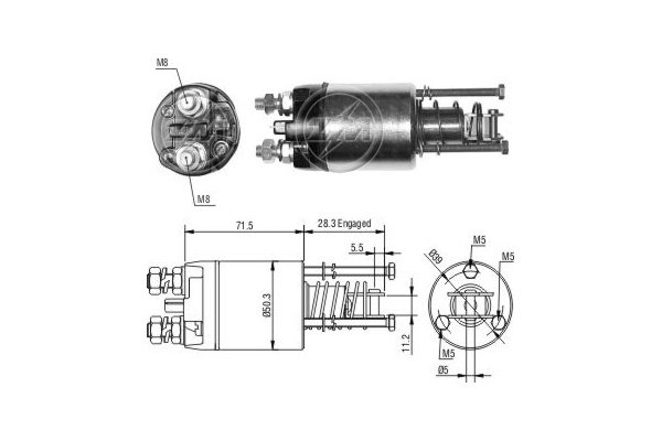 Solenoid, electromotor ZM6651 ERA