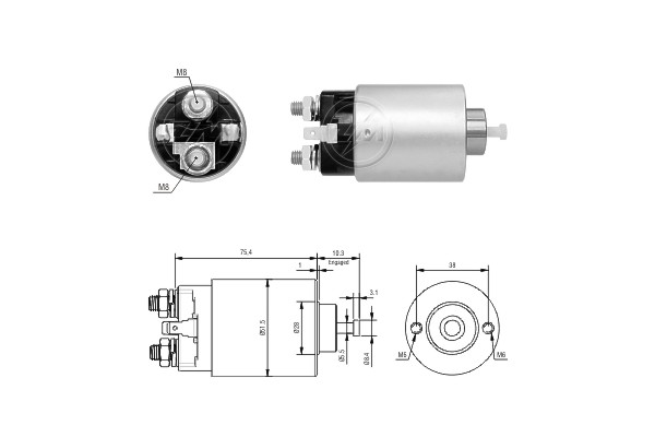Solenoid, electromotor ZM6698 ERA