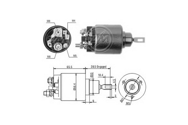 Solenoid, electromotor ZM671 ERA