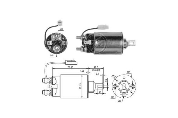 Solenoid, electromotor ZM693 ERA