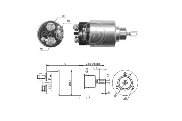 Solenoid, electromotor ZM6973 ERA