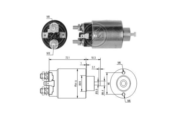 Solenoid, electromotor ZM699 ERA