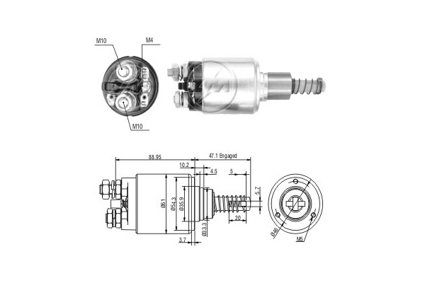 Solenoid, electromotor ZM736 ERA