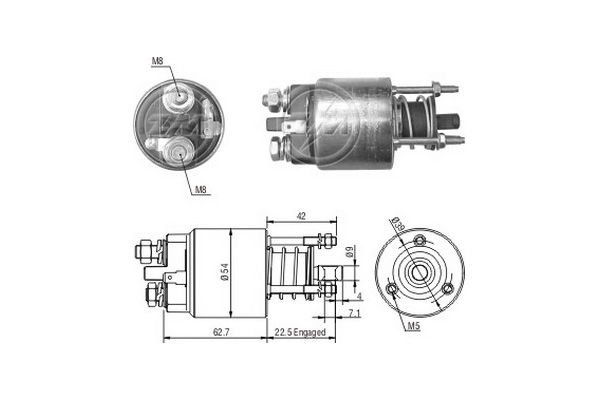 Solenoid, electromotor ZM7395 ERA