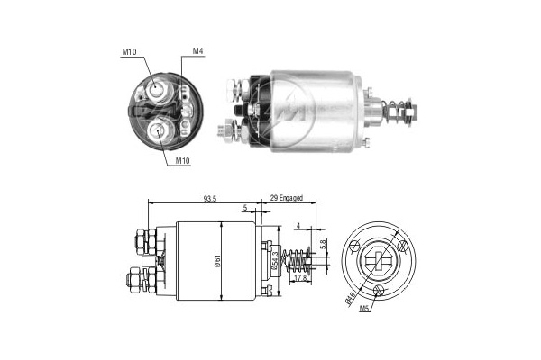 Solenoid, electromotor ZM740 ERA