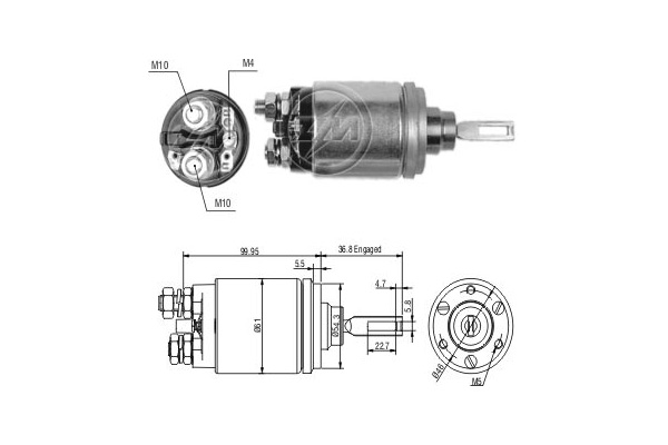 Solenoid, electromotor ZM741 ERA