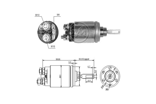 Solenoid, electromotor ZM742 ERA