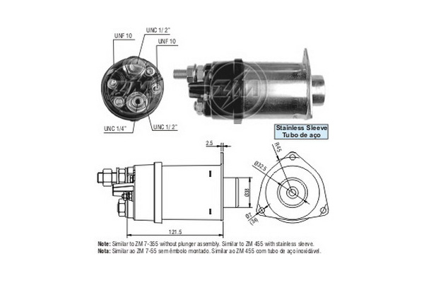 Solenoid, electromotor ZM7456 ERA