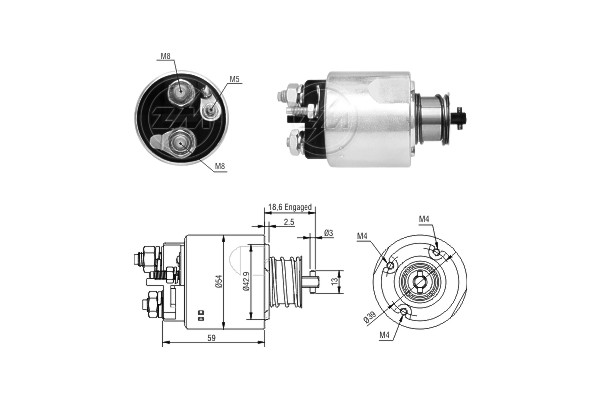 Solenoid, electromotor ZM7492 ERA