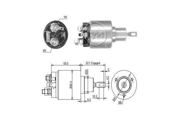 Solenoid, electromotor ZM773 ERA