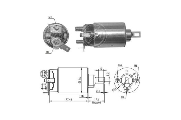 Solenoid, electromotor ZM797 ERA