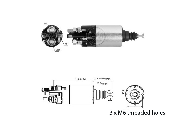 Solenoid, electromotor ZM842 ERA