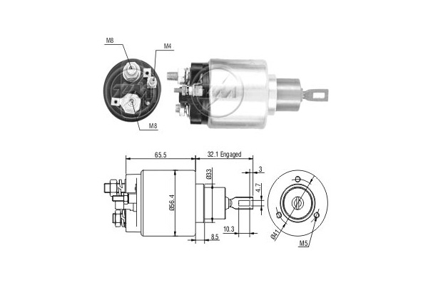 Solenoid, electromotor ZM877 ERA