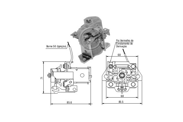 Solenoid, electromotor ZM901 ERA