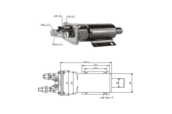 Solenoid, electromotor ZM951 ERA