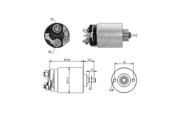 Solenoid, electromotor ZM961 ERA