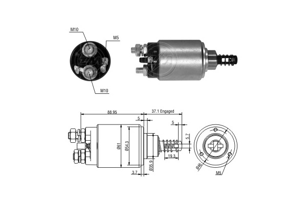 Solenoid, electromotor ZM9636 ERA