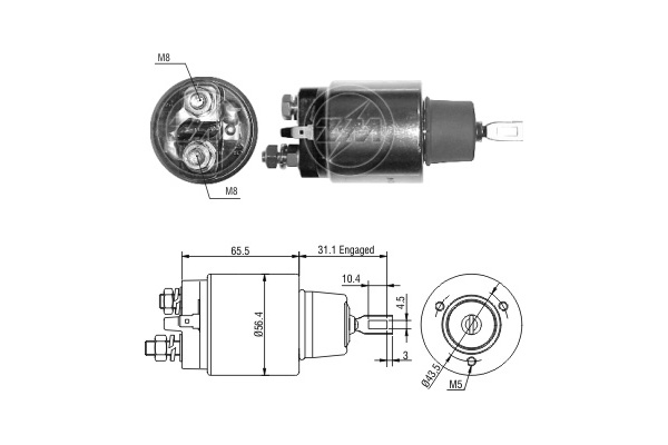 Solenoid, electromotor ZM975 ERA