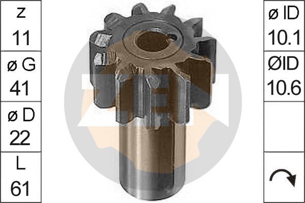 Pinion electromotor ZN0087 ERA